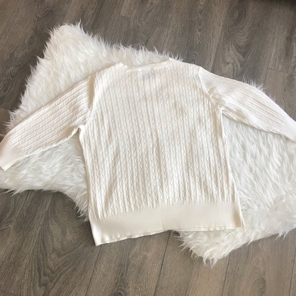 Cable knit button down sweater - Picture 3 of 7